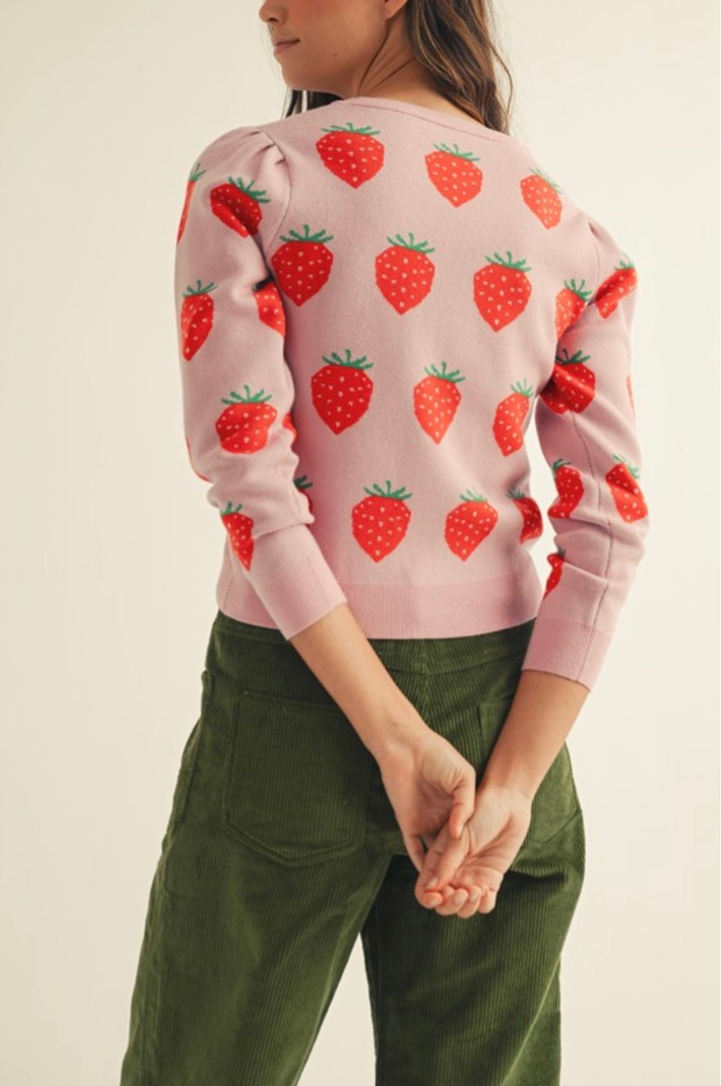 Strawberry Knit Sweater - eloise boutique