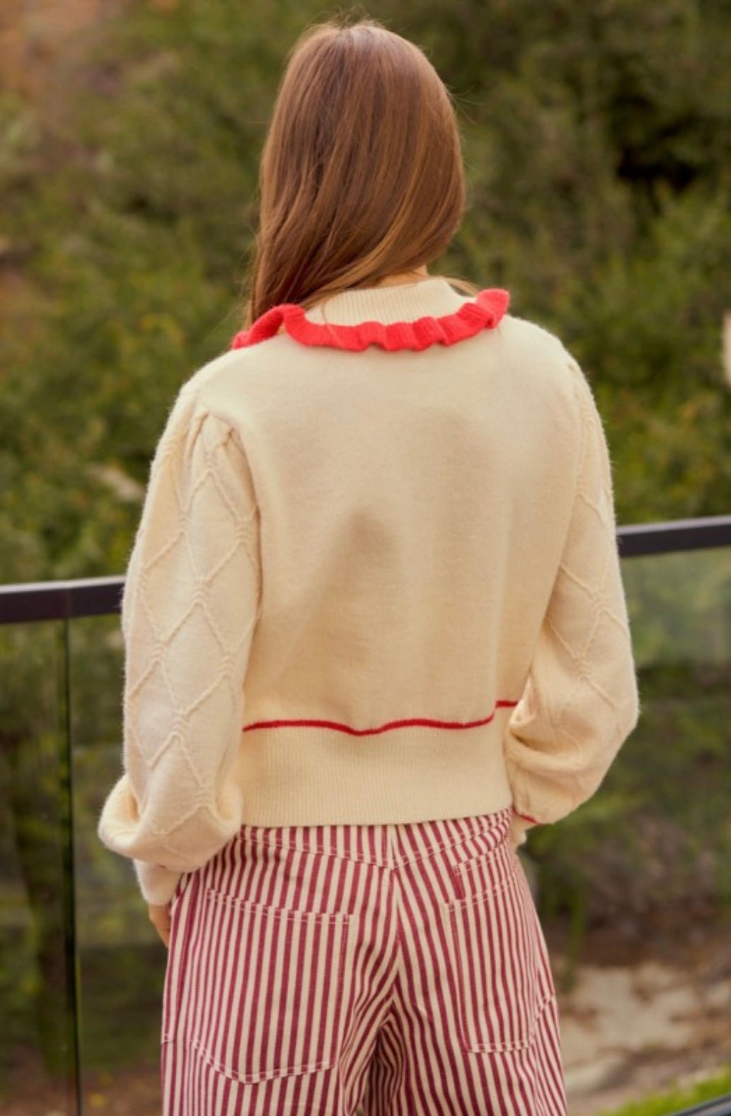 Strawberry Sailor Collar Cardigan - eloise boutique
