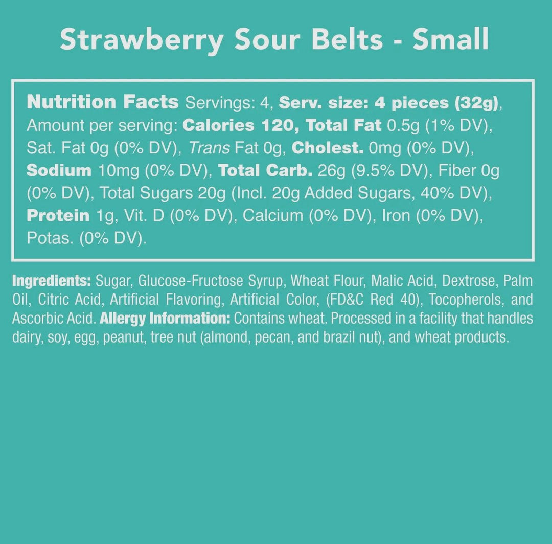 Strawberry Sour Belts - eloise boutique