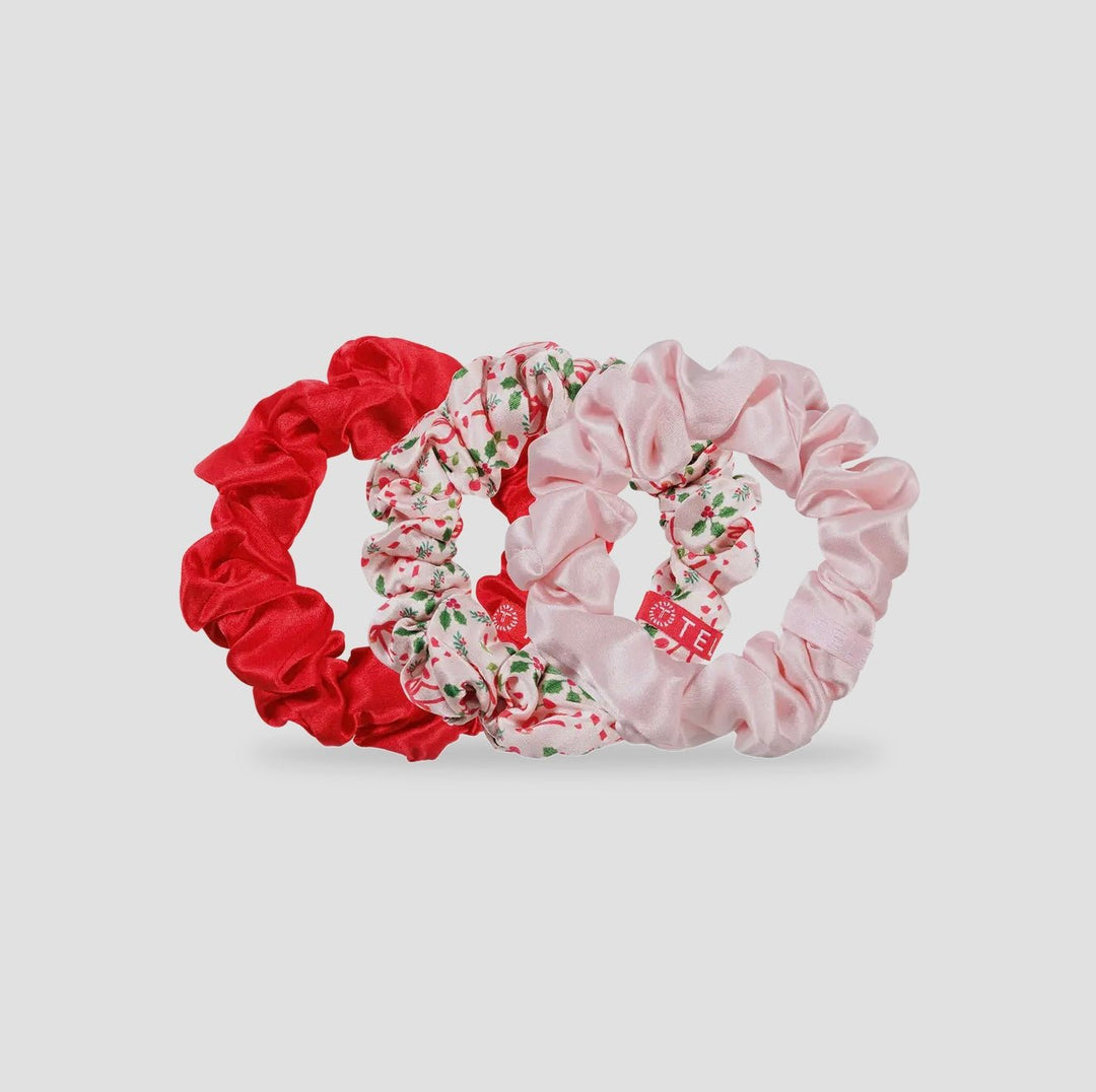 Teleties Blush Large Silk Scrunchies - eloise boutique