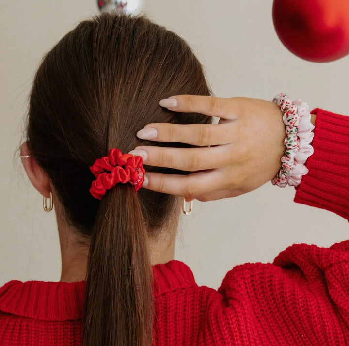 Teleties Blush Small Silk Scrunchies - eloise boutique