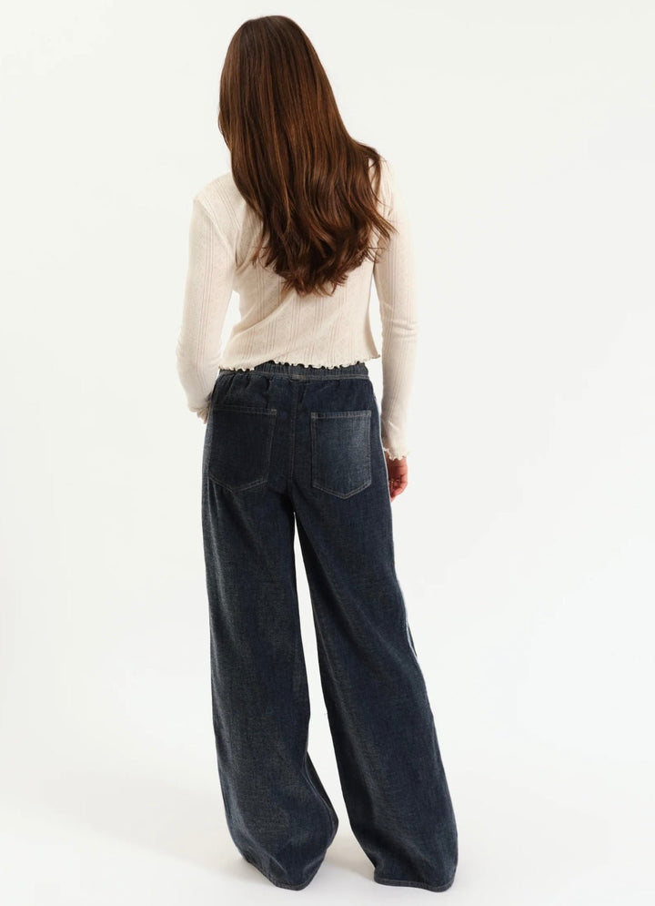 THE COZY JEAN WIDE LEG PULL ON IN SKY WHISPER - eloise boutique
