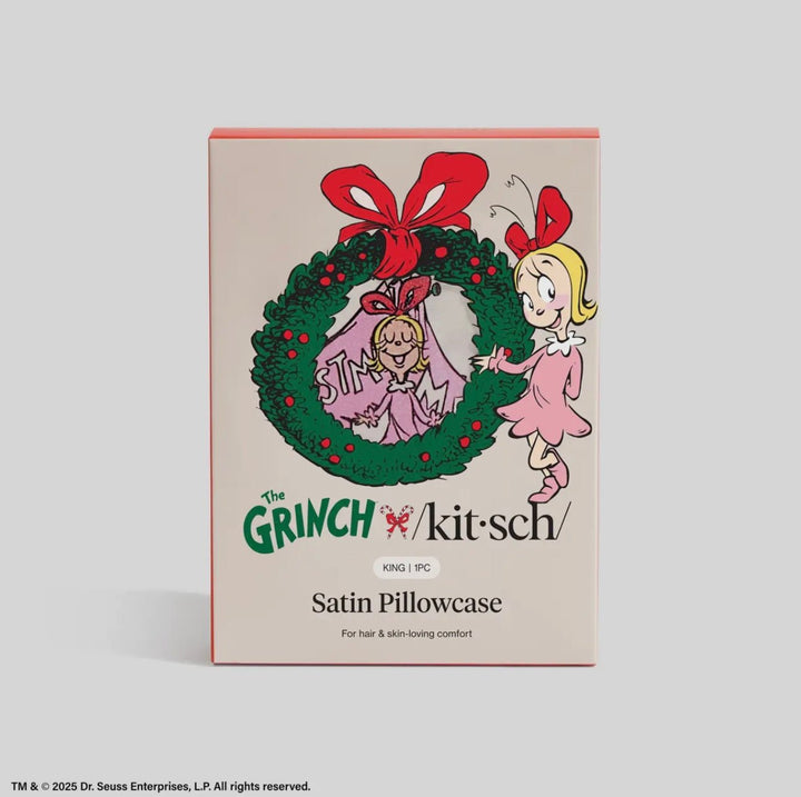 The Grinch x Kitsch KING Satin Pillowcase - Cindy Lou Who - eloise boutique