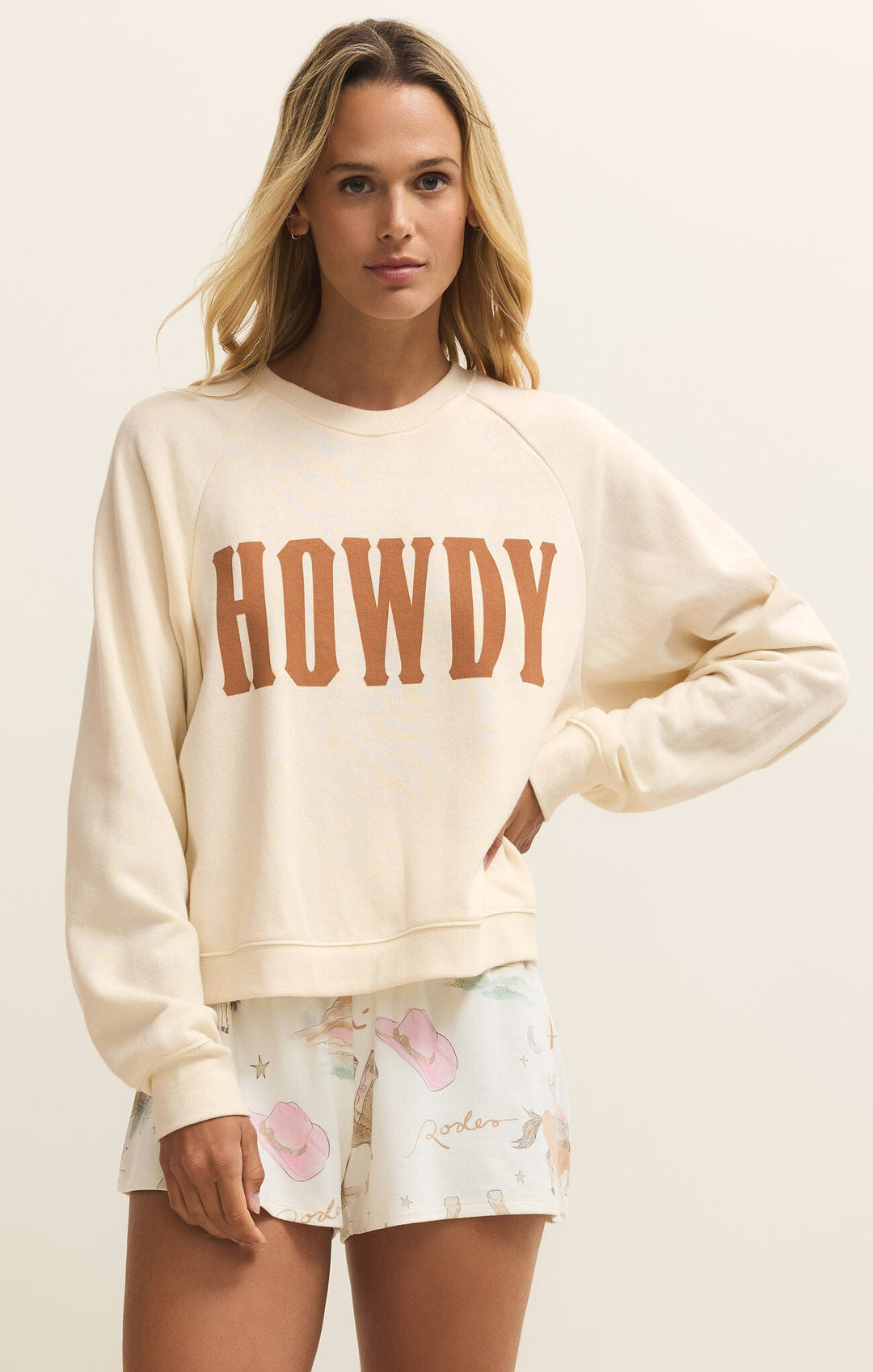 The Howdy Raglan Pullover - eloise boutique