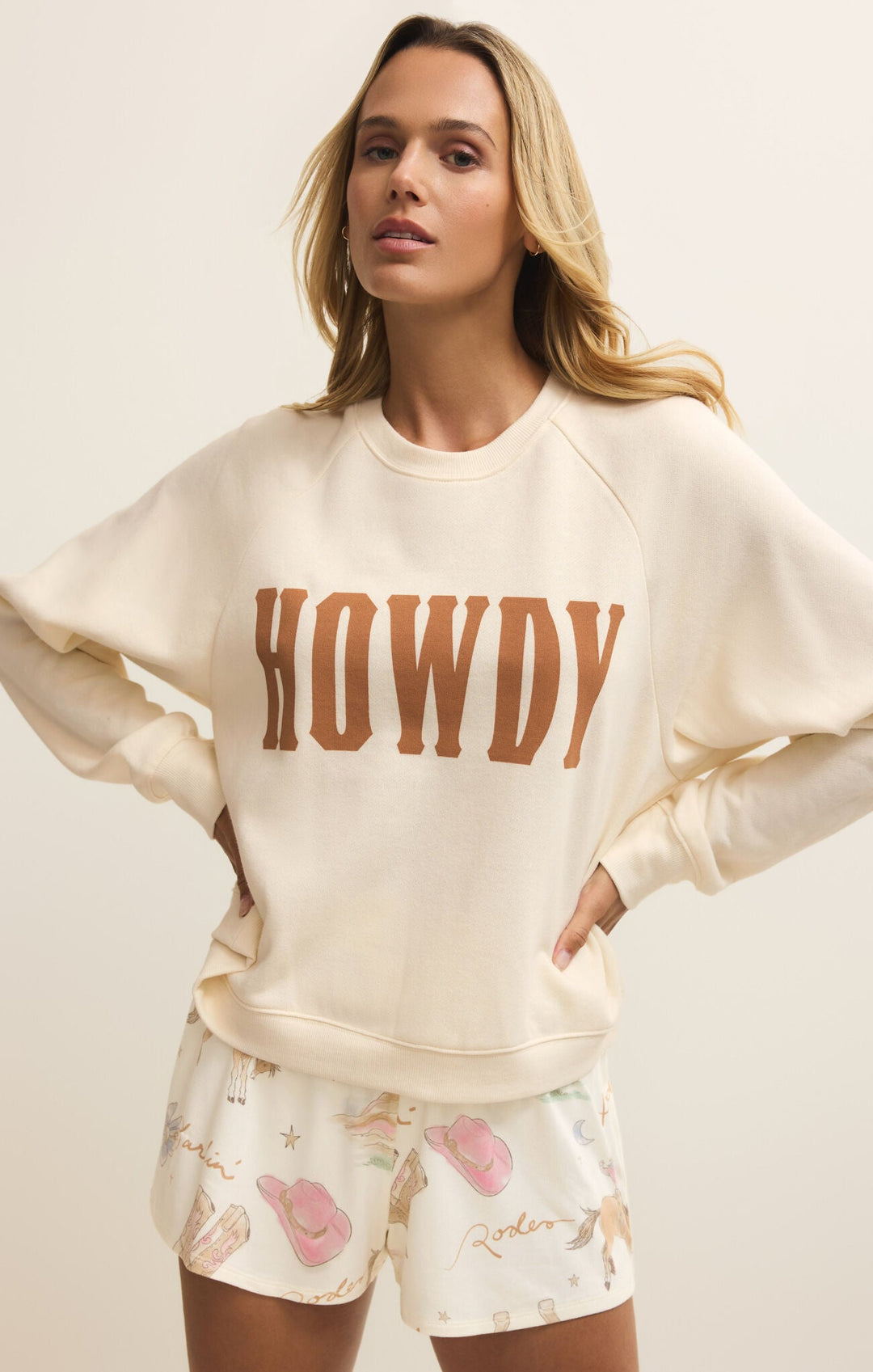 The Howdy Raglan Pullover - eloise boutique