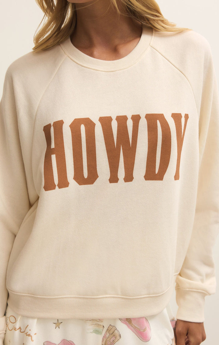 The Howdy Raglan Pullover - eloise boutique