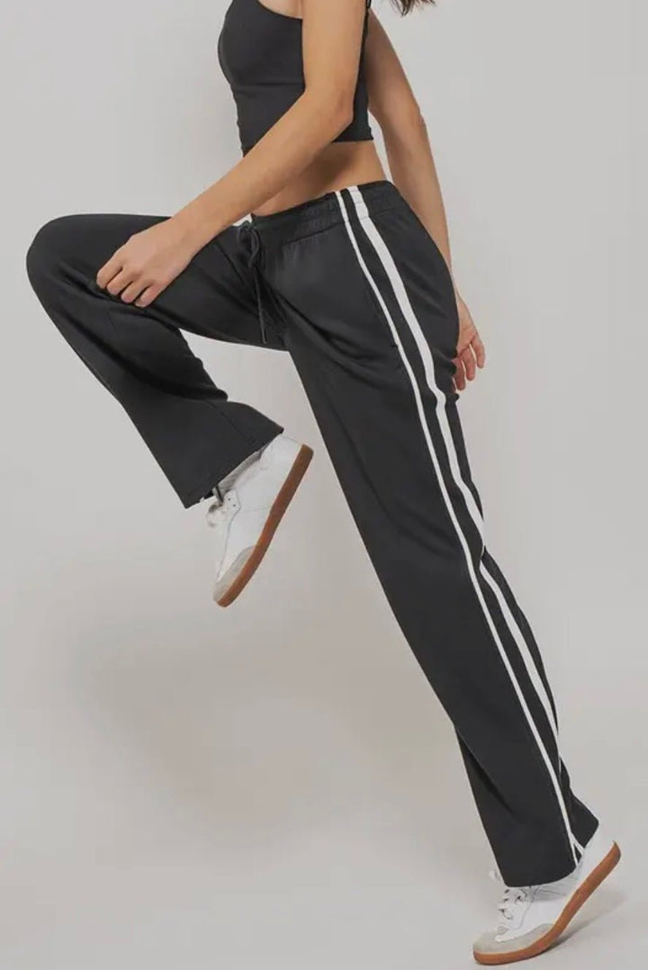 Timeless Stripe Drawstring Relaxed Sweatpants - eloise boutique