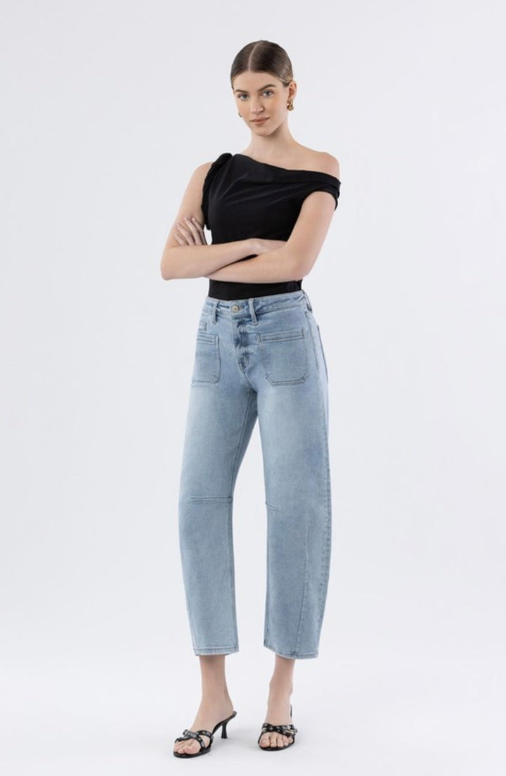 Vervet High Rise Barrel Jean - eloise boutique