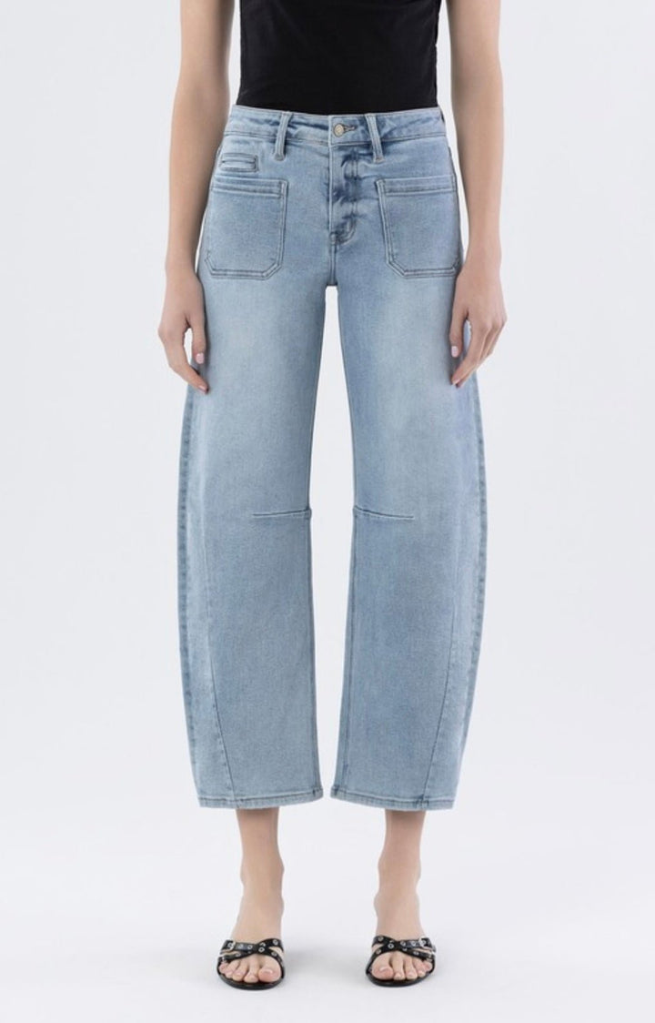 Vervet High Rise Barrel Jean - eloise boutique