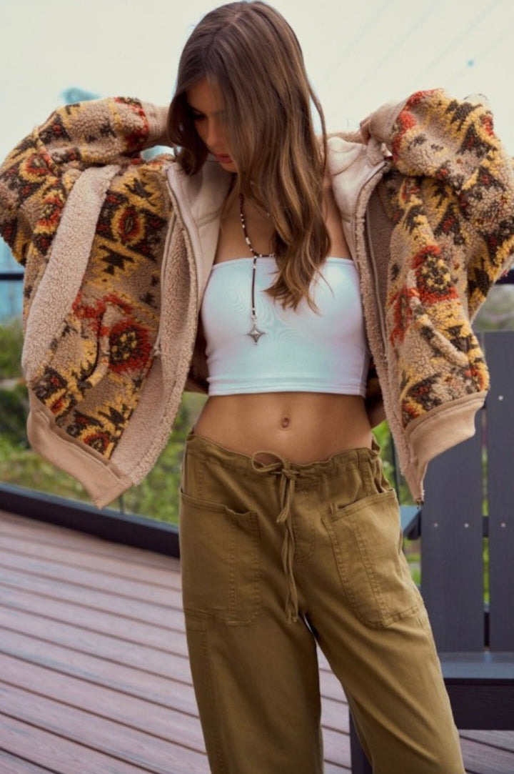 Vintage Aztec Fleece Jacket - eloise boutique