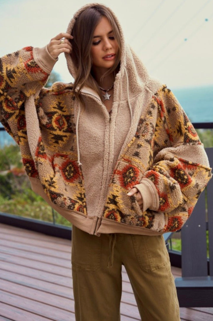 Vintage Aztec Fleece Jacket - eloise boutique