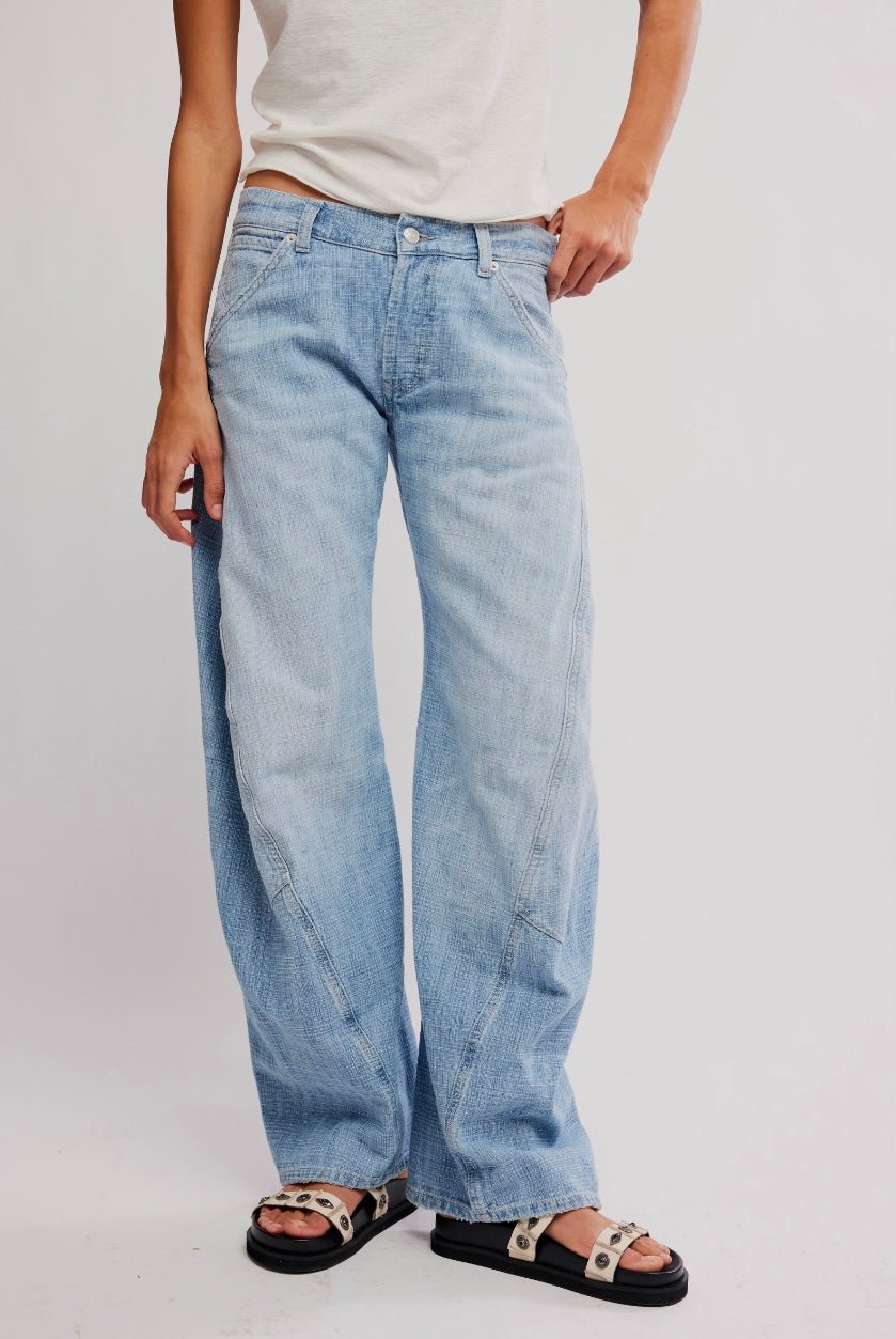 We The Free Highland Low - Rise Twisted Bowed Jeans - eloise boutique