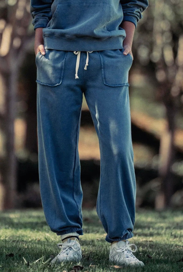 Wide Leg Cotton Blend Jogger Sweatpant - eloise boutique