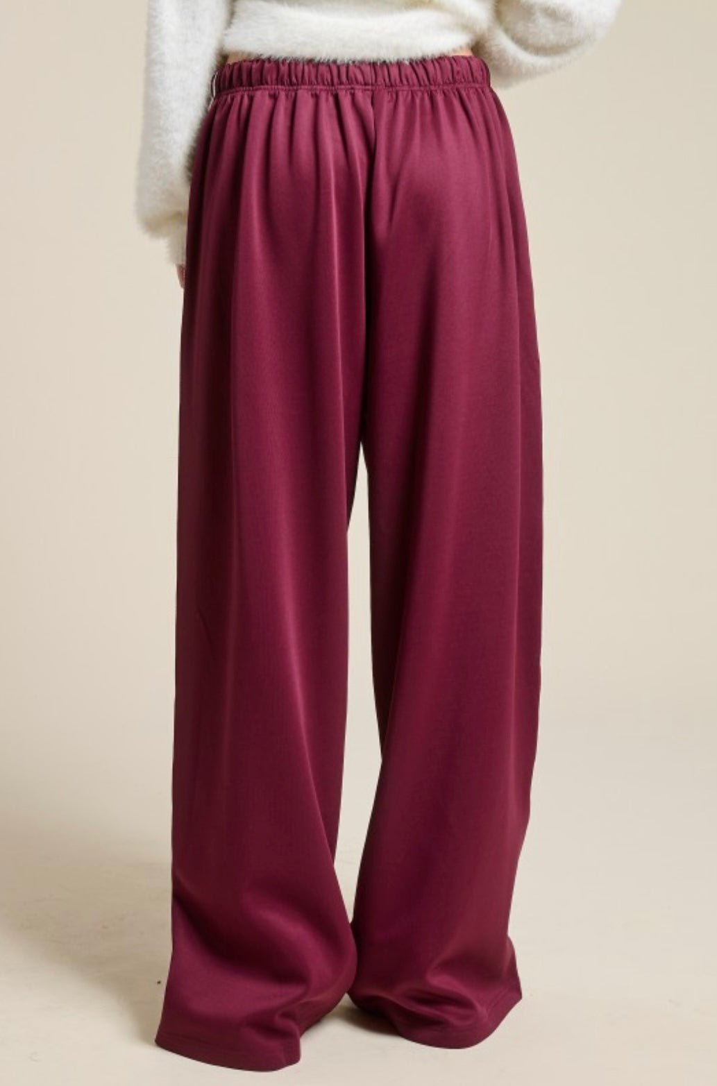 Wide Leg Track Pant With Side Stripes - eloise boutique