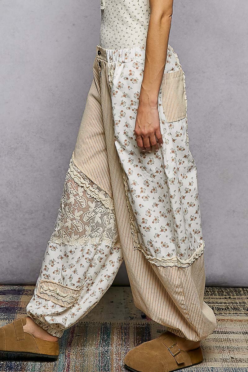Wildflower Wanderer Patchwork Balloon Pants - eloise boutique