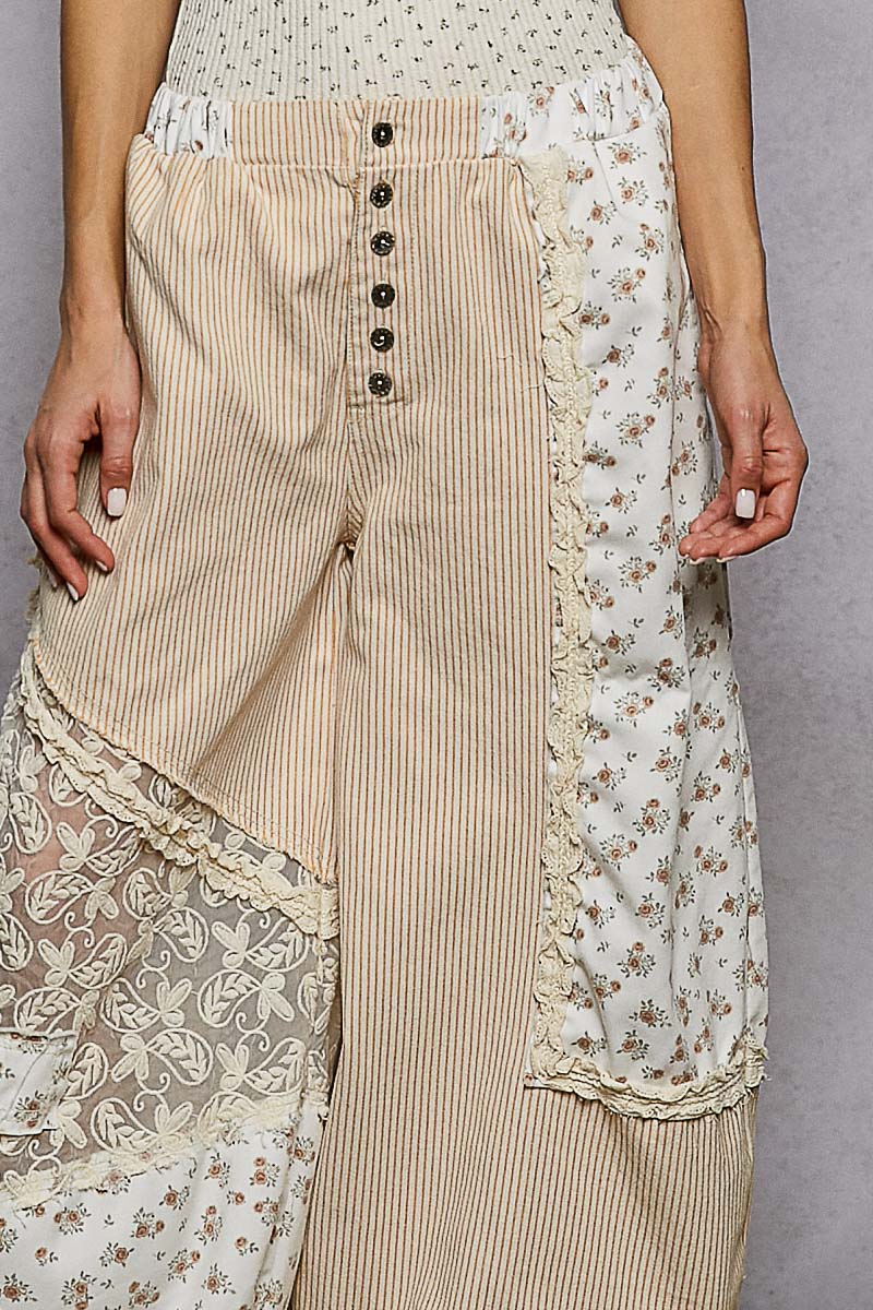 Wildflower Wanderer Patchwork Balloon Pants - eloise boutique