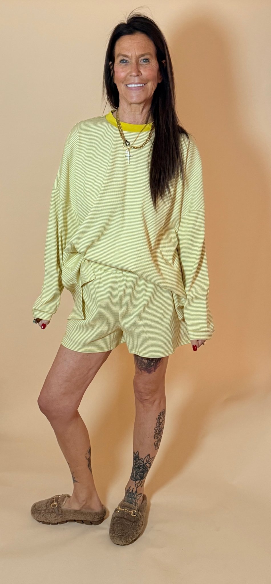 Zesty Stripe Lounge Short - eloise boutique