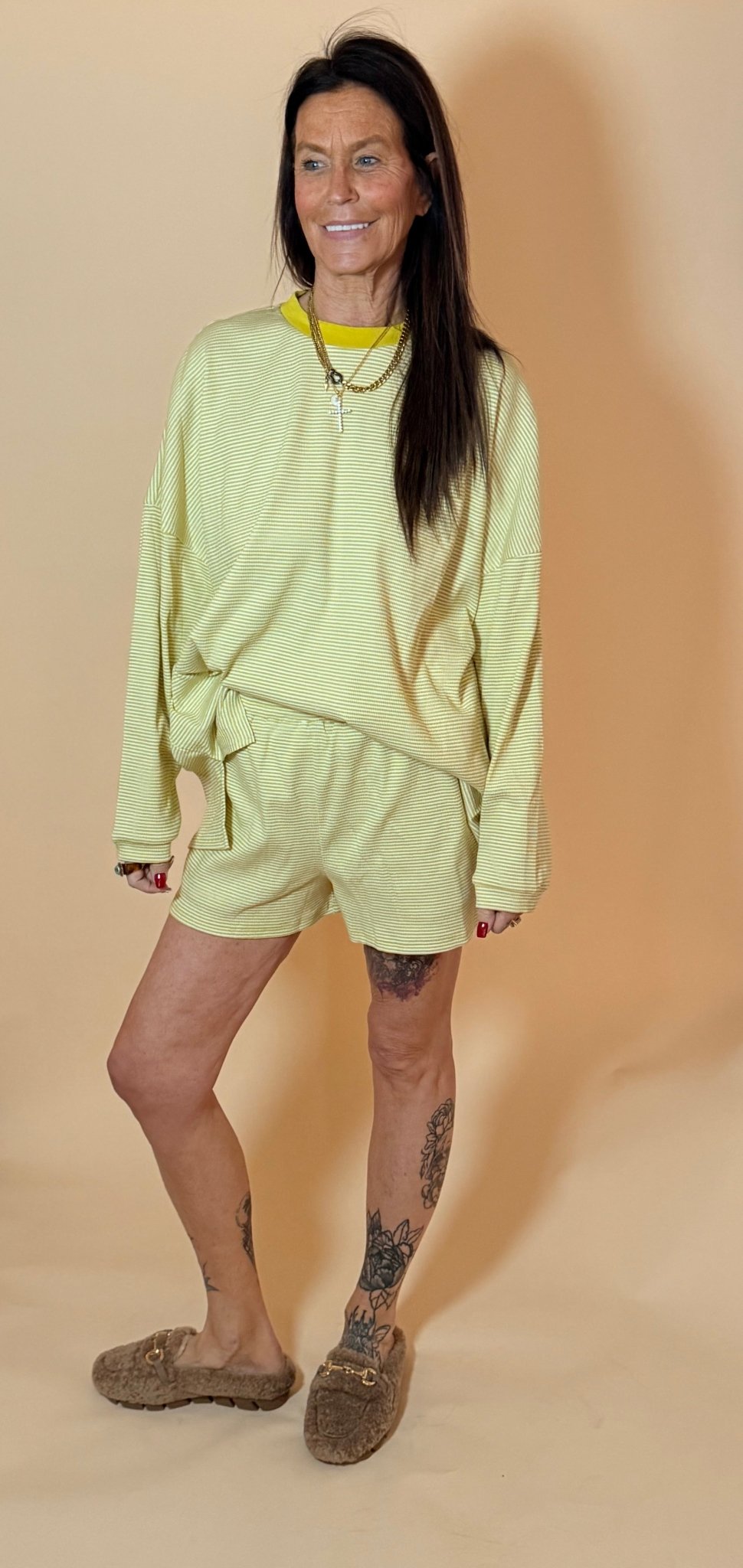 Zesty Stripe Lounge Short - eloise boutique