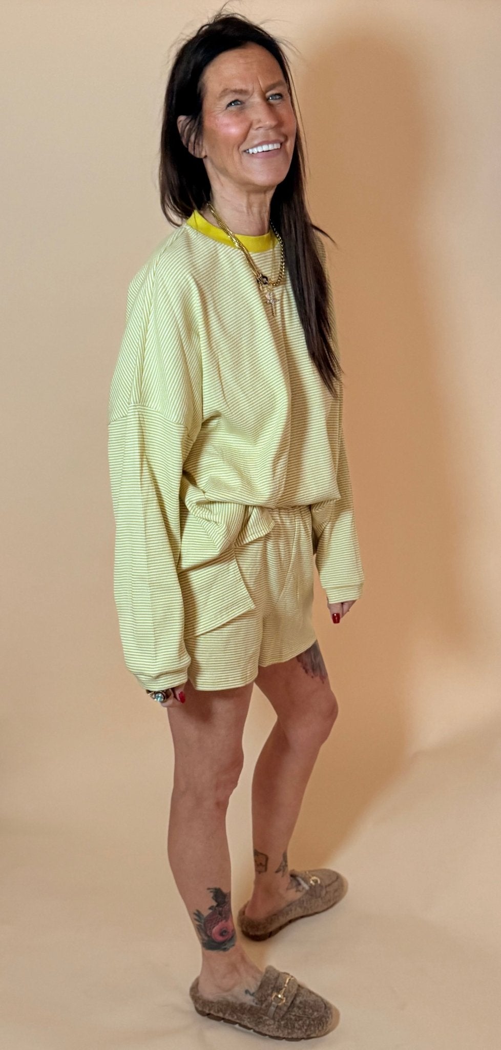Zesty Stripe Lounge Short - eloise boutique