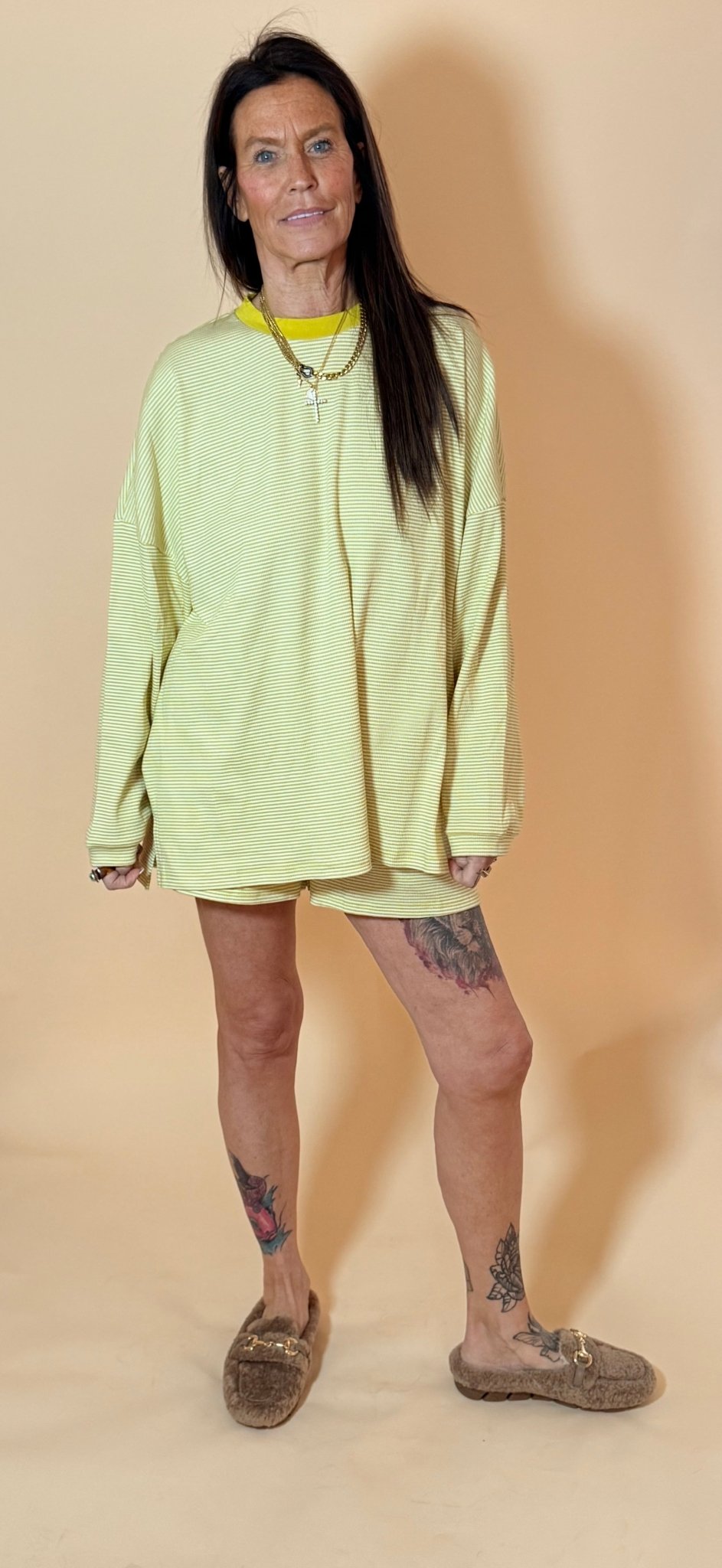 Zesty Stripe Lounge Short - eloise boutique