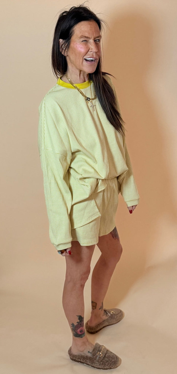 Zesty Stripe Lounge Short - eloise boutique
